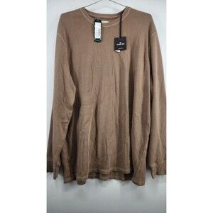 The Normal Brand Men's XXL Brown Mink Vintage Thermal Crewneck Sweater NWT